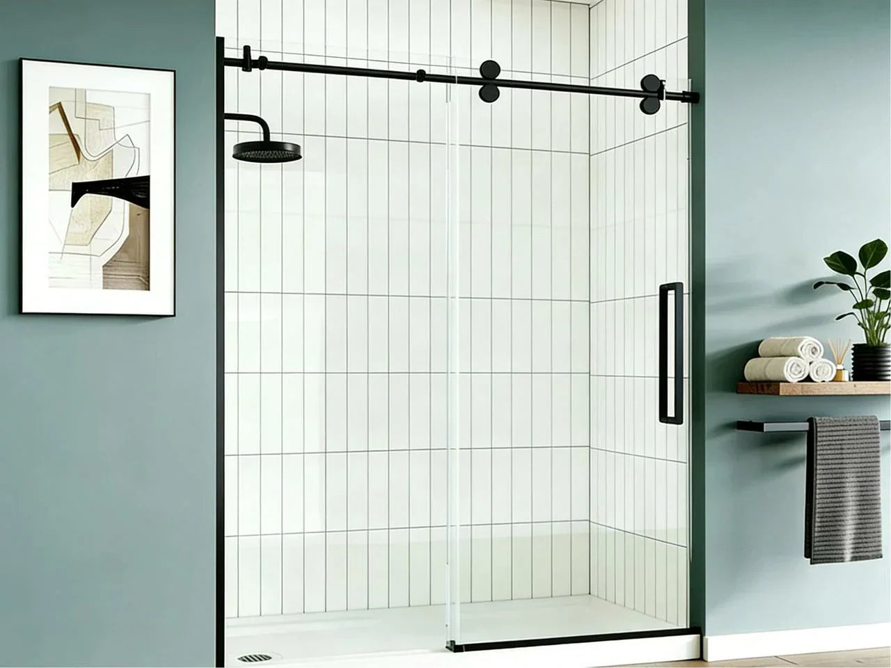 bathroom sliding door