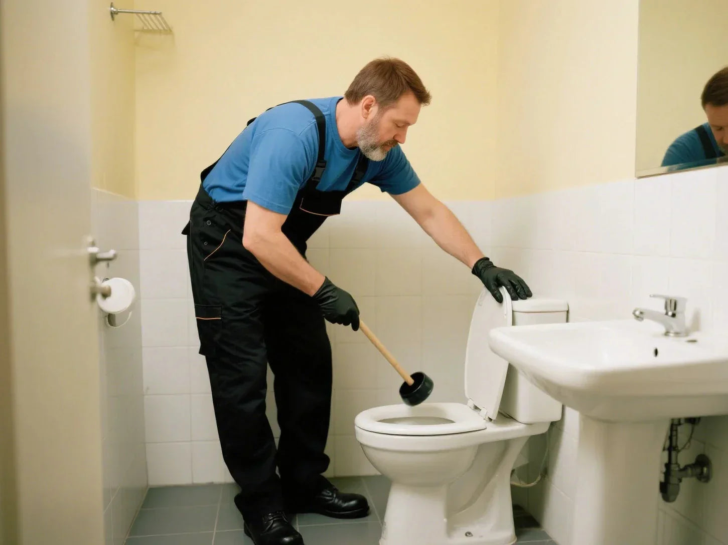 clogged toilet