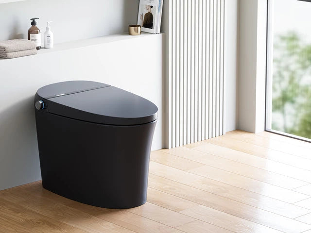 Discover the Innovation: Black Smart Toilet with Bidet Seat for 12-Inch Rough-In