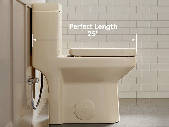Efficient Elegance: The Biscuit Toilet with Dual Flush for a 12-Inch Rough-In