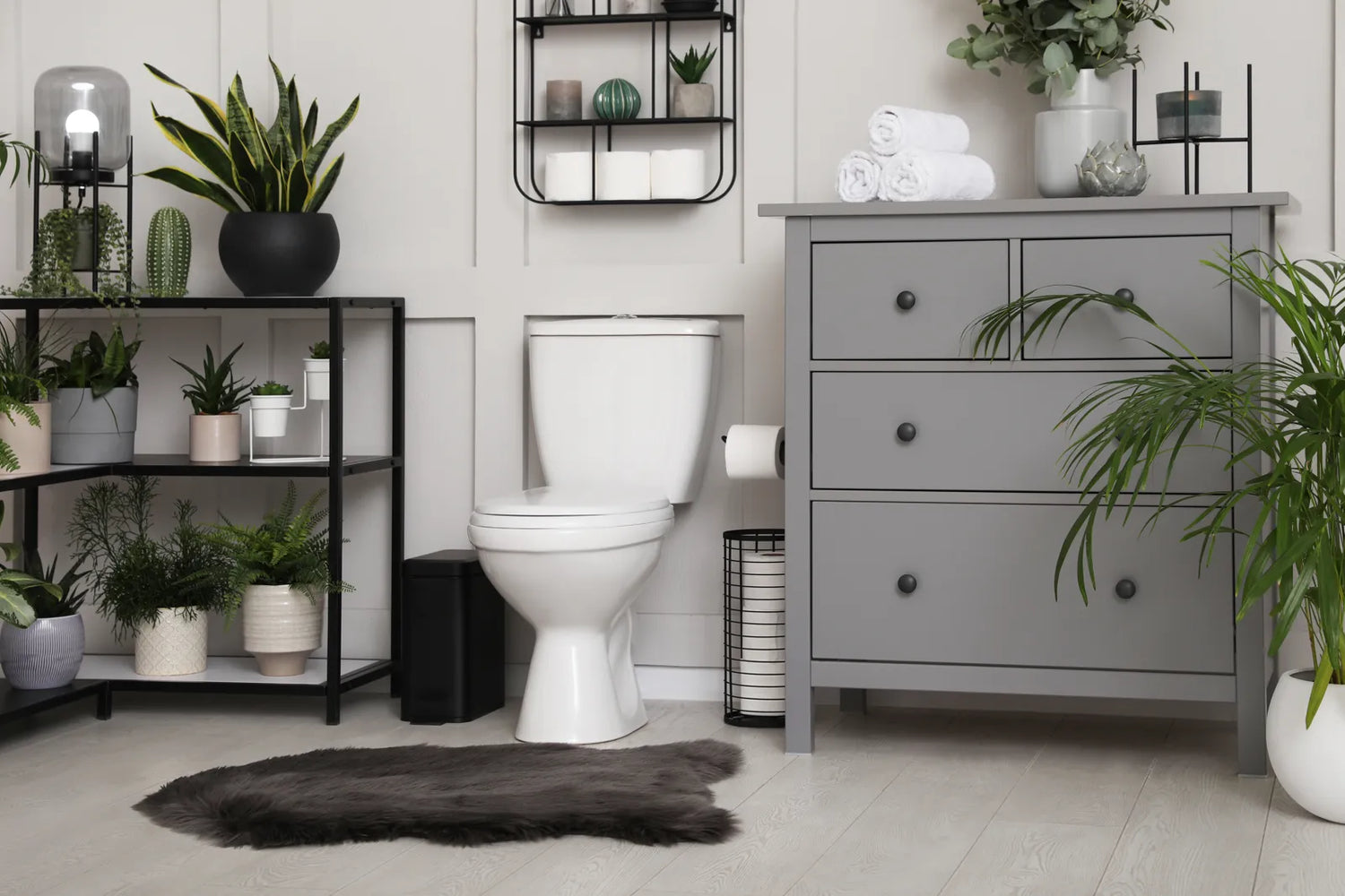 Bathroom with compact sink and toilet, perfect for bidet seat installation