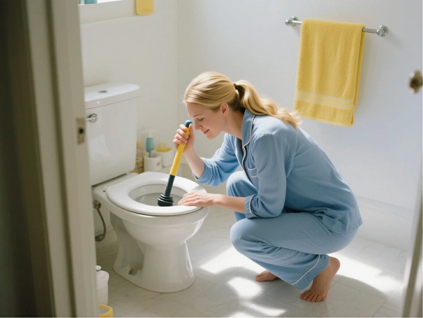 how to unclog a toilet with a plunger
