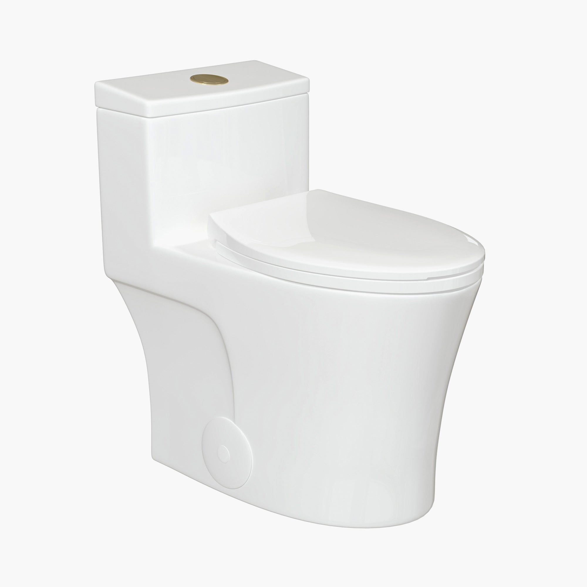 HOROW Elongated Dual Flush One Piece Toilet ADA Floor Mounted Toilet Model T0338W-G