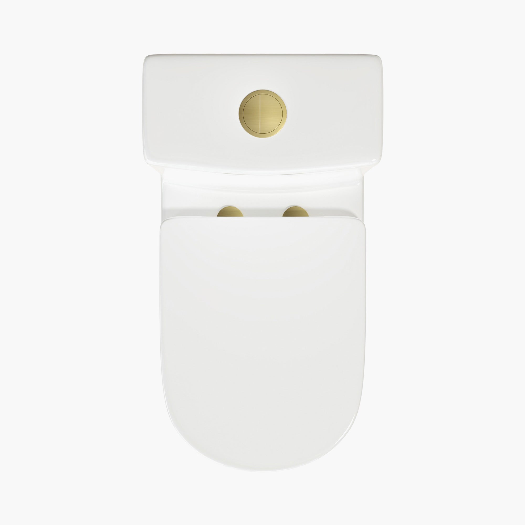 HOROW Small Compact Toilet With Gold Button For Bathroom Model 8733G