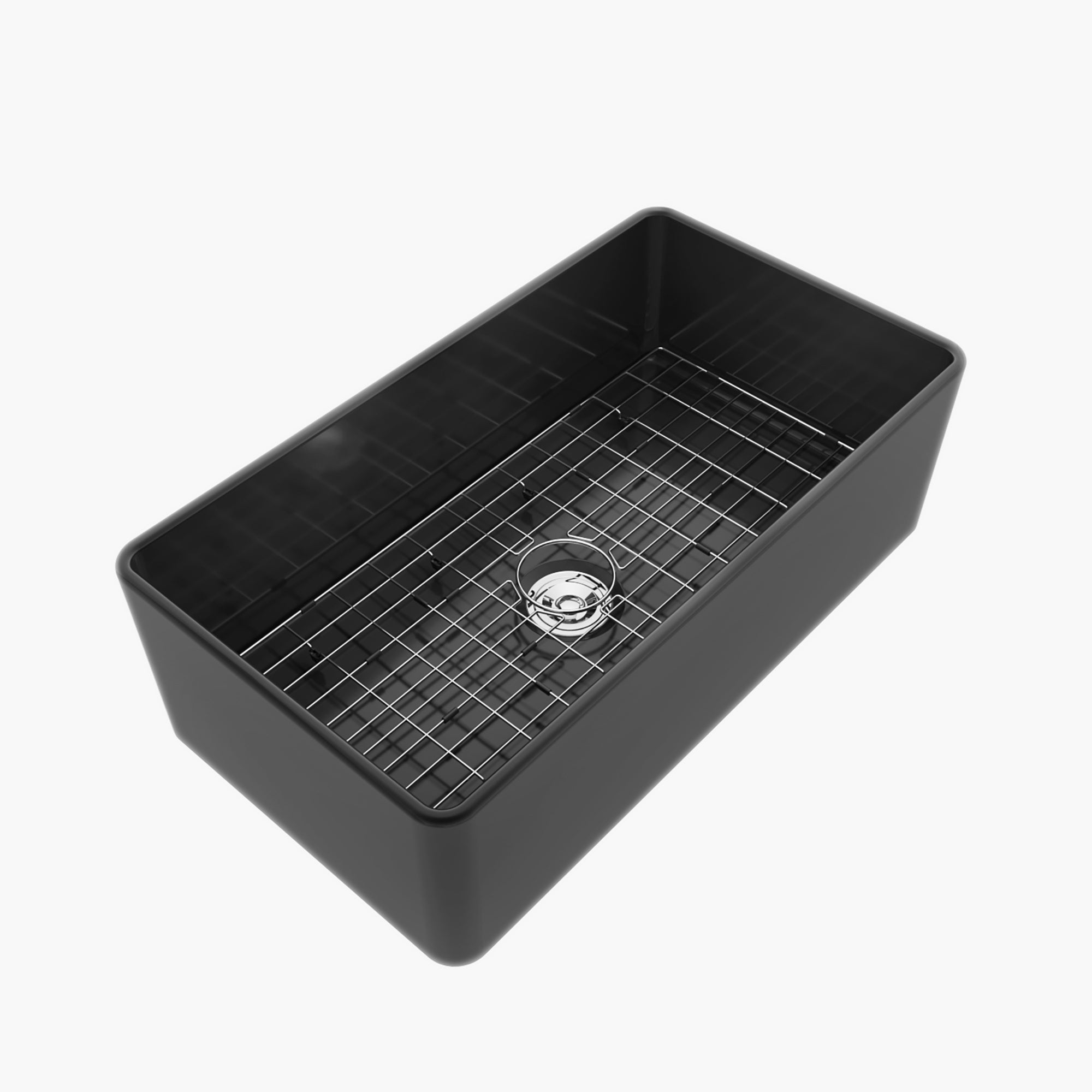 HOROW 33 Inch Sink With Grid and Basket Strainer For Farm Kitchen Model HR-S3318B