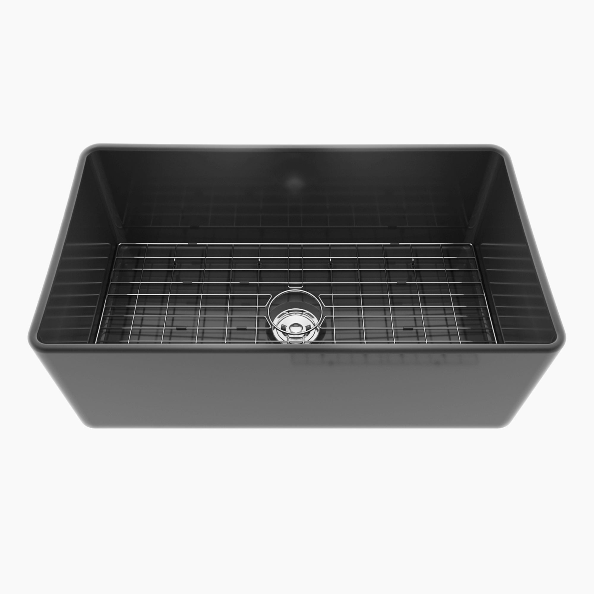 HOROW 33 Inch Sink With Grid and Basket Strainer For Farm Kitchen Model HR-S3318B