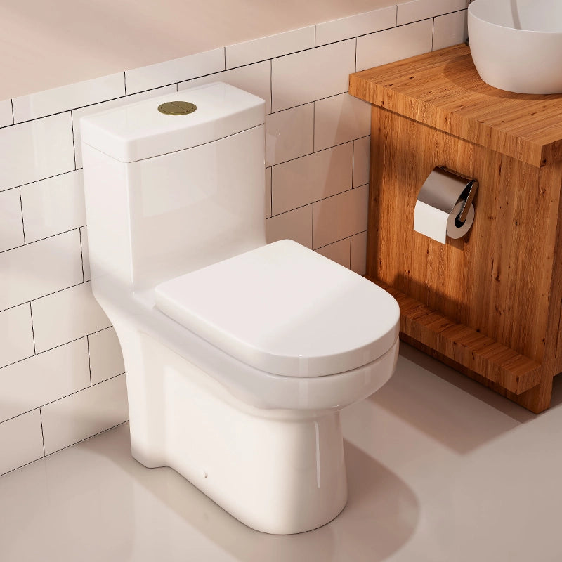 HOROW 12 Inch Toilet Bowl One Piece Floor Mounted Toilet Model 8733S-G
