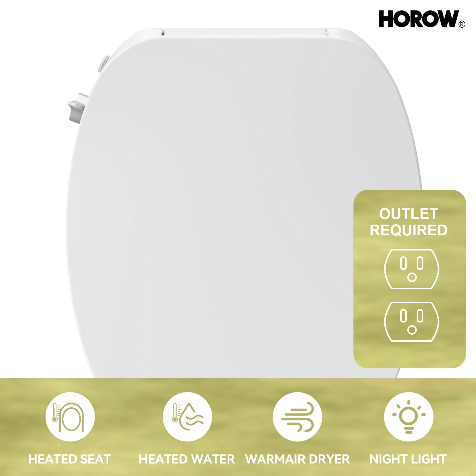 HOROW Bidet Toilet Seat With Dryer Heated Toilet Seat bidet Model B0401