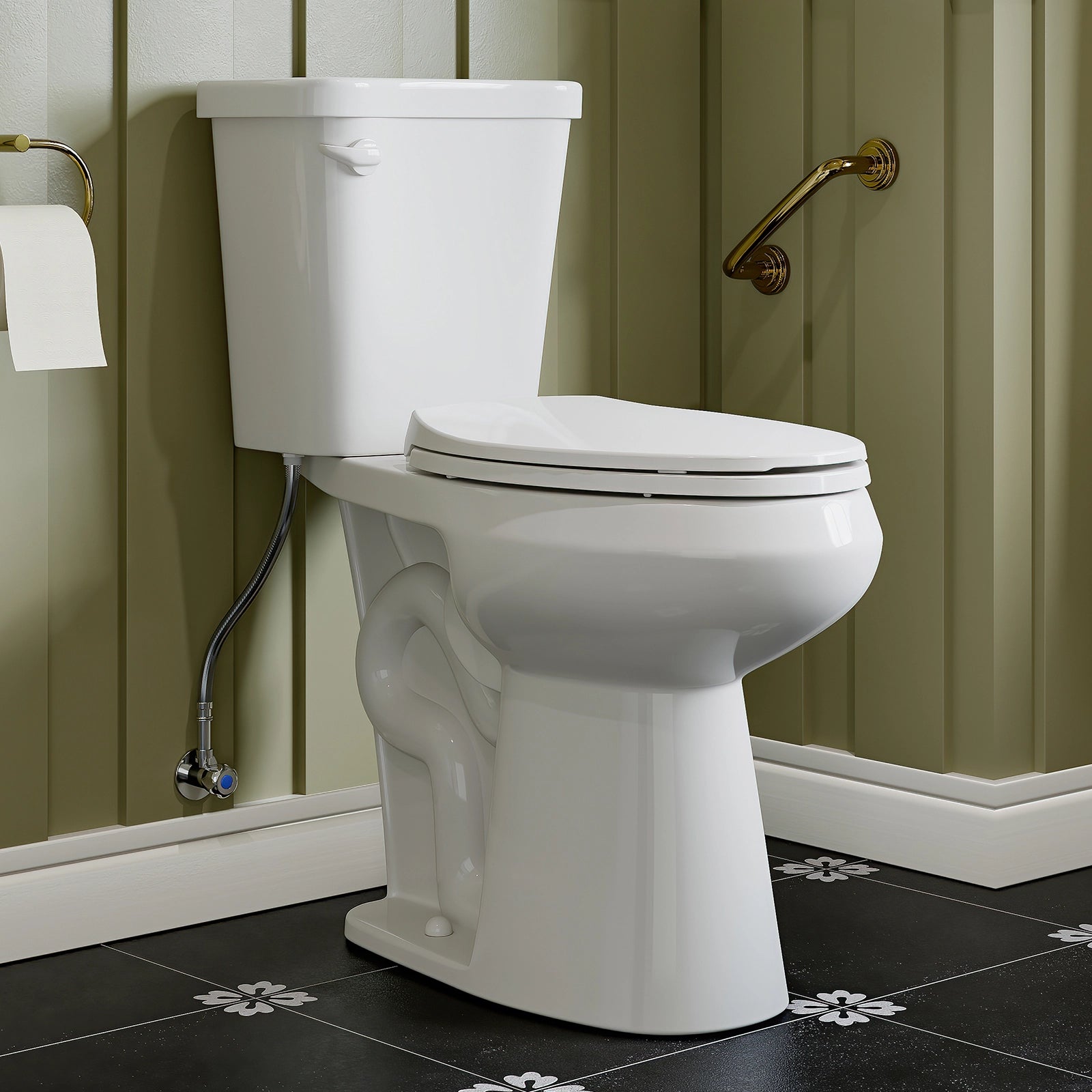 2 Piece Toilet with Elongated Bowl and Single Flush Model HWTT - E02S