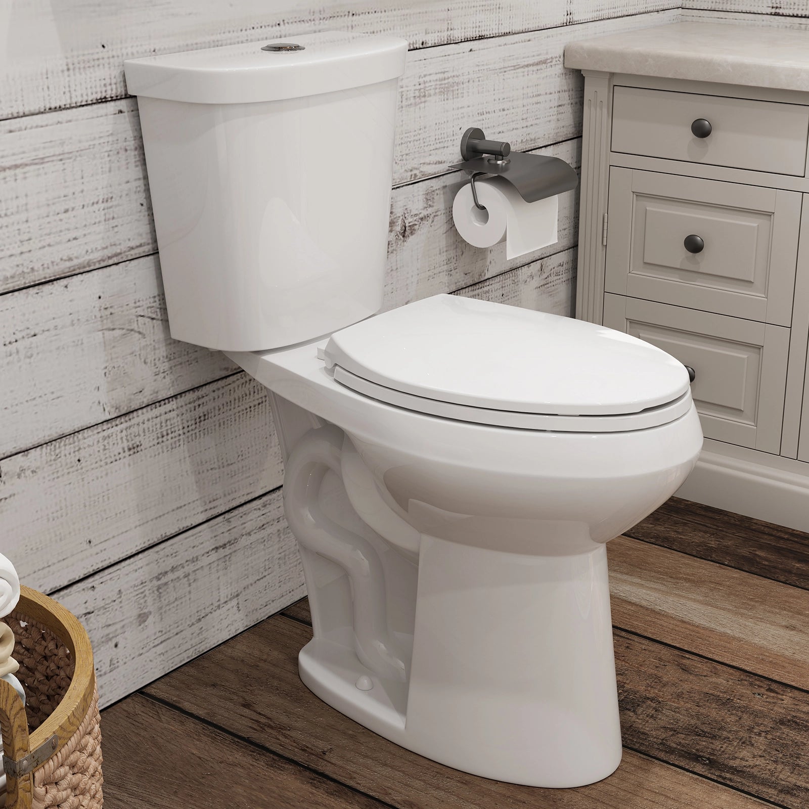 Dual Flush 2 Piece Toilet with Elongated Bowl and Dual Flush Model HWTT - E03D