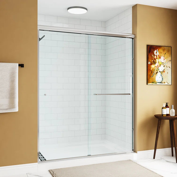 HOROW 59 Inch Glass Shower Door Sliding Chrome Shower Door Model BE5972-CH