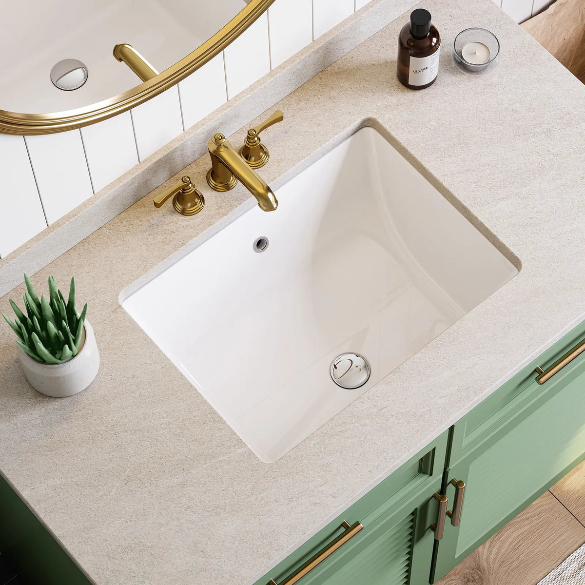 Rectangular undermount bathroom sink | Best bathroom sin | 20 inch