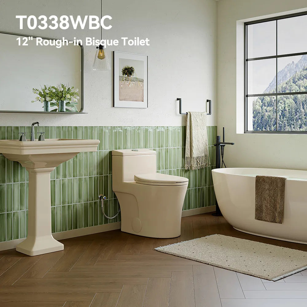 12 Inch Rough In Toilet With Biscuit Color Model T0338WBC