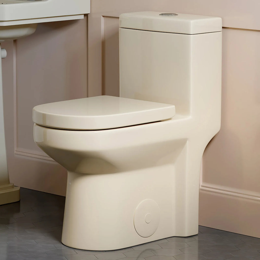 HOROW 8733BC Biscuit One-Piece Toilet | Dual Flush