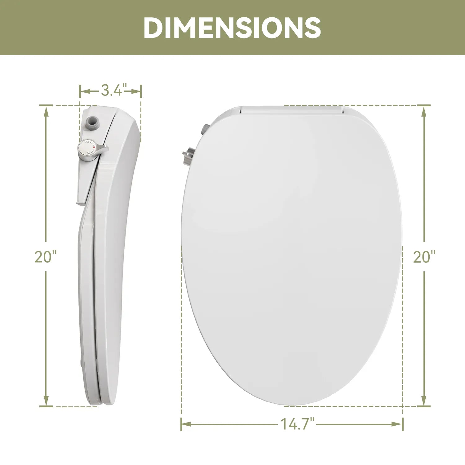 Low Tank Toilet with ADA and 1.28 GPF Dual Flush Model T0338W-BD