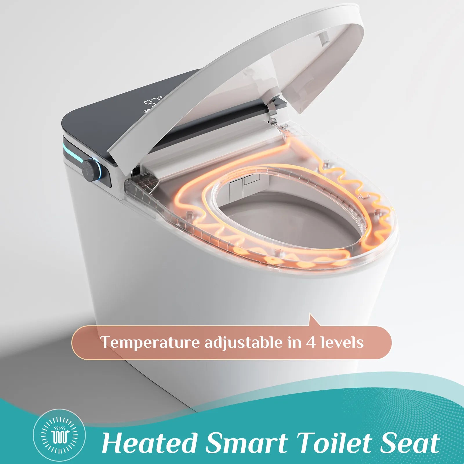 HOROW Smart Toilet with Bidet Seat for 10 Inch Rough In Model T37