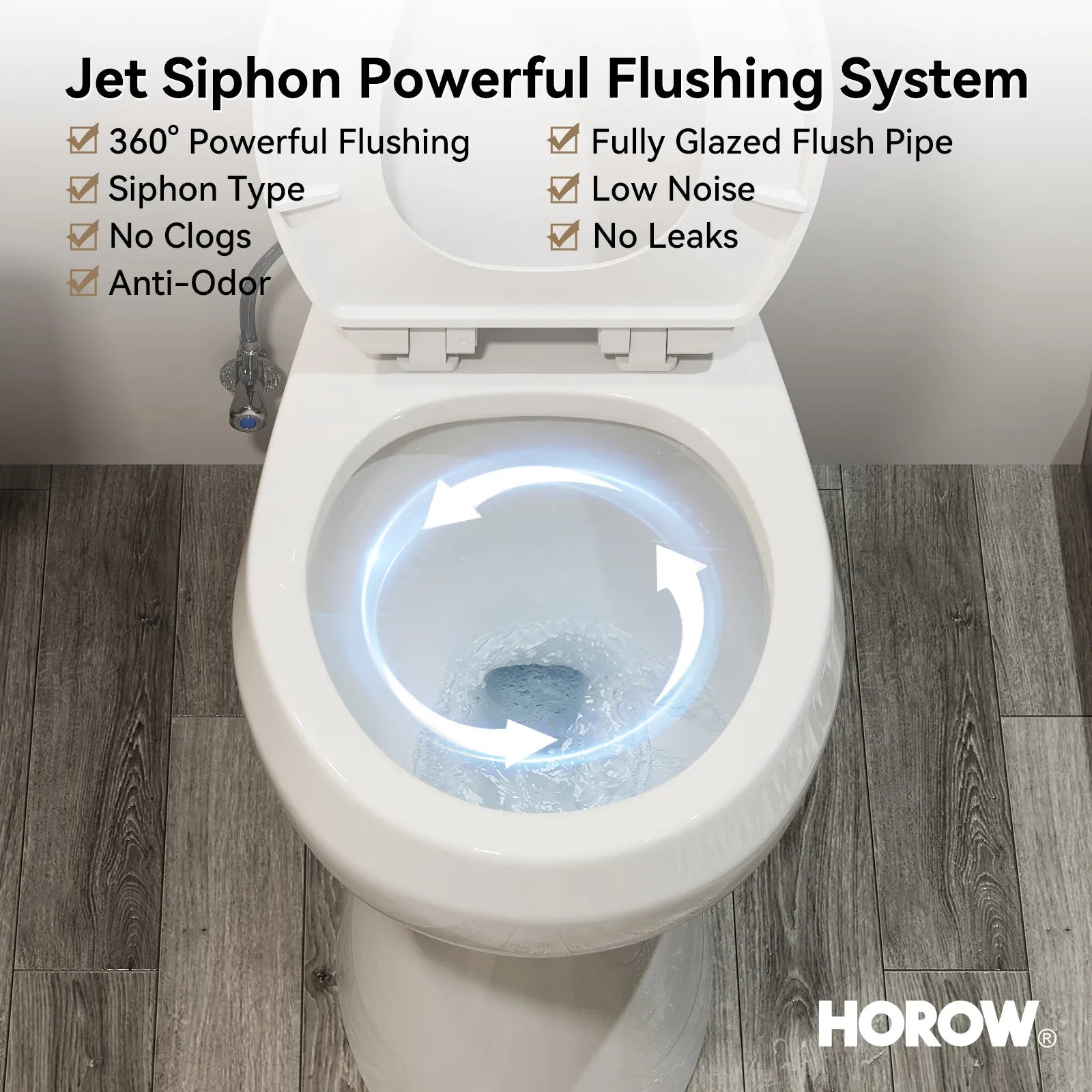 12 Inch Rough In 2 Piece Toilet with ADA Compliant and Single Flush Model HWTT - R03S