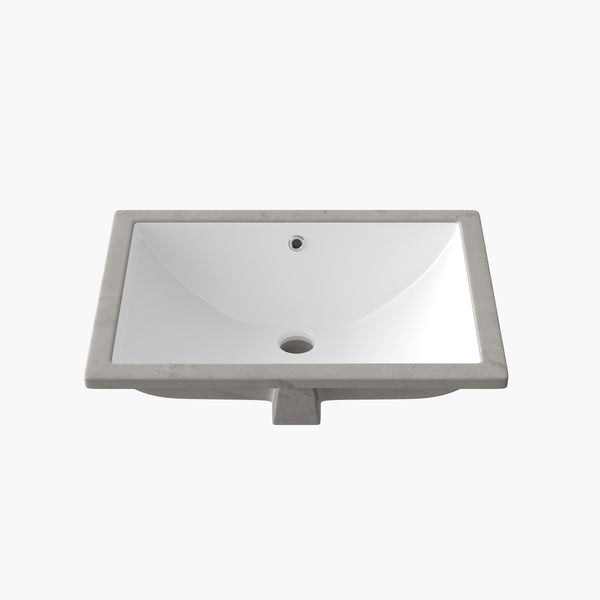 HOROW 24'' White Basin Rectangular Undermount Bathroom Sink w/ Overflow HOROW 24'' White Basin Rectangular Undermount Bathroom Sink w/ Overflow