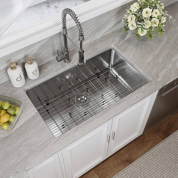 HOROW Stainless Steel Undermount Sink 32 Inch Kitchen Farm Sink