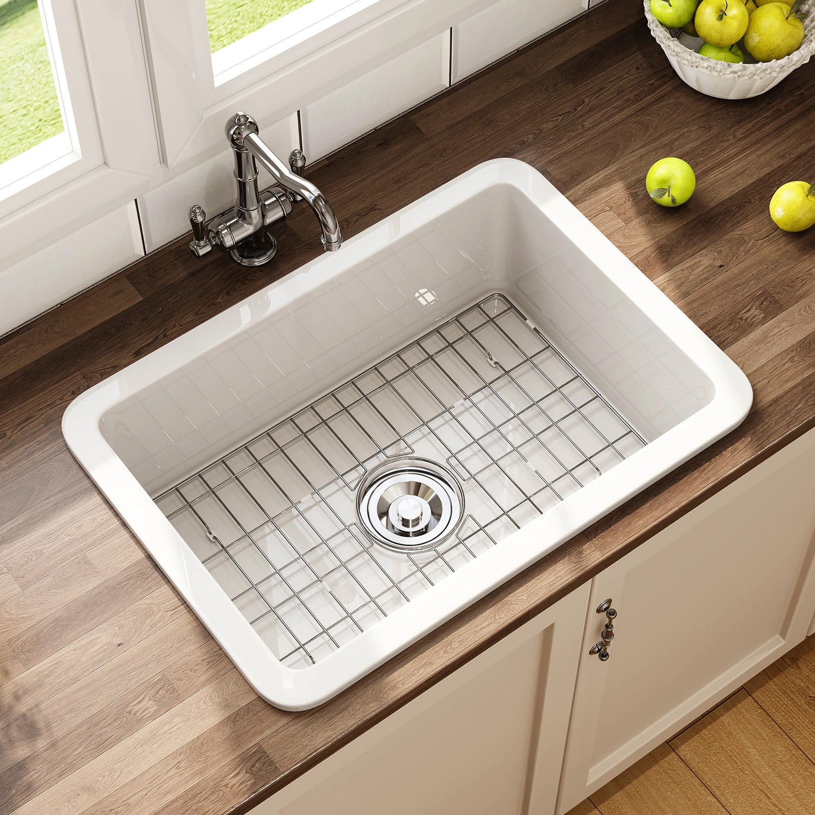 27 Inch Dual Mount Kitchen Sink with Refractory Clay Model S2719W