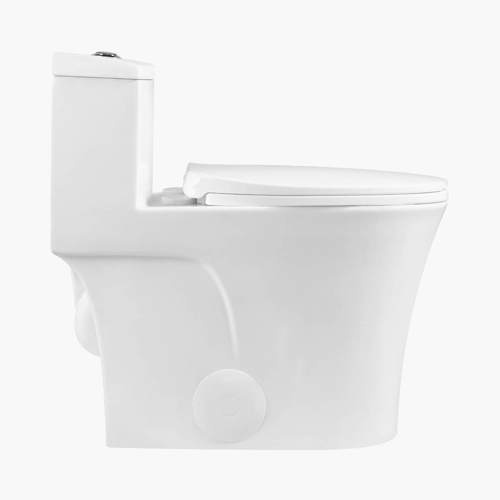 HOROW T0338W Elongated One Piece Toilet ADA Toilet Height 17.3 Inch