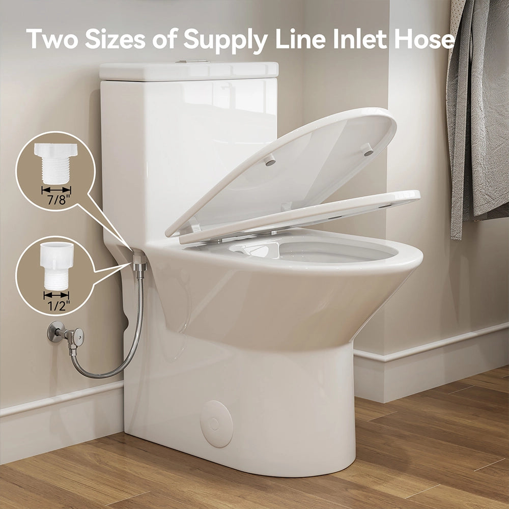 T0355W One Piece Toilet with ADA and Comfort Chair Seat for 12 Inch Rough In