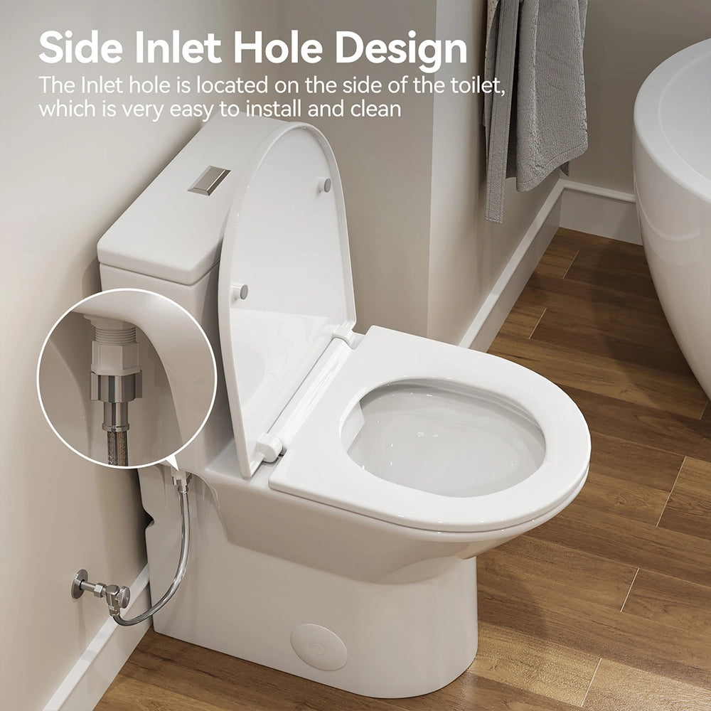 T0355W One Piece Toilet with ADA and Comfort Chair Seat for 12 Inch Rough In