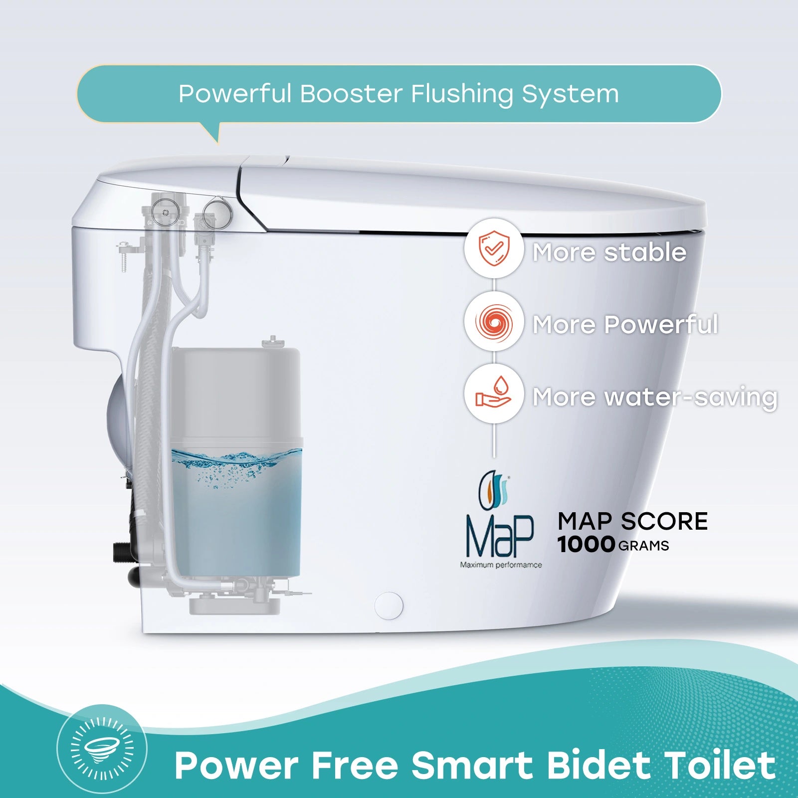 Bidet Toilet with Non electric Seat for 12 Inch Rough in Model T30