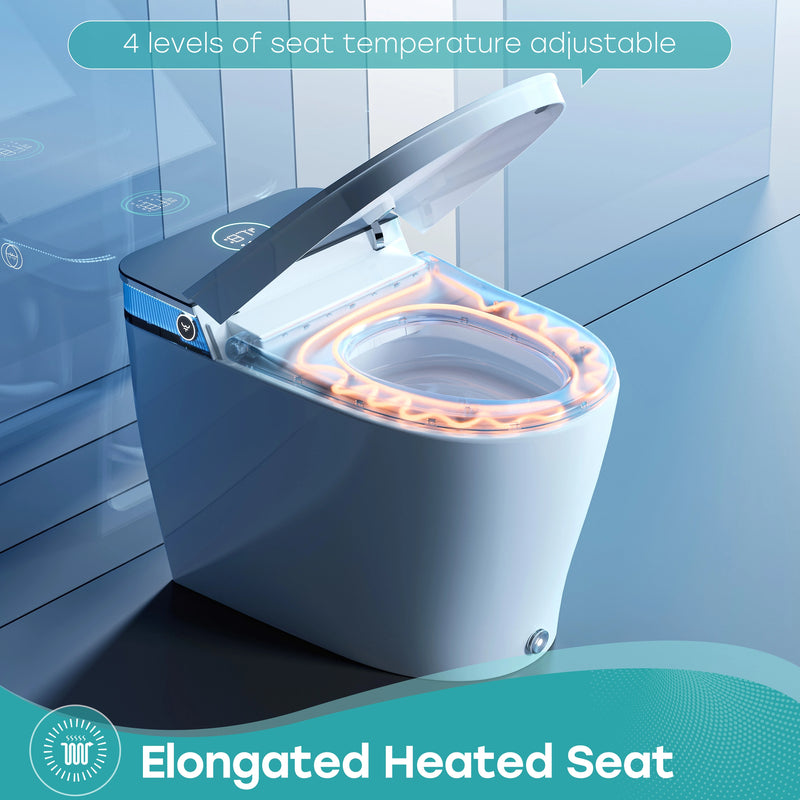 Heated toilet seat comfort