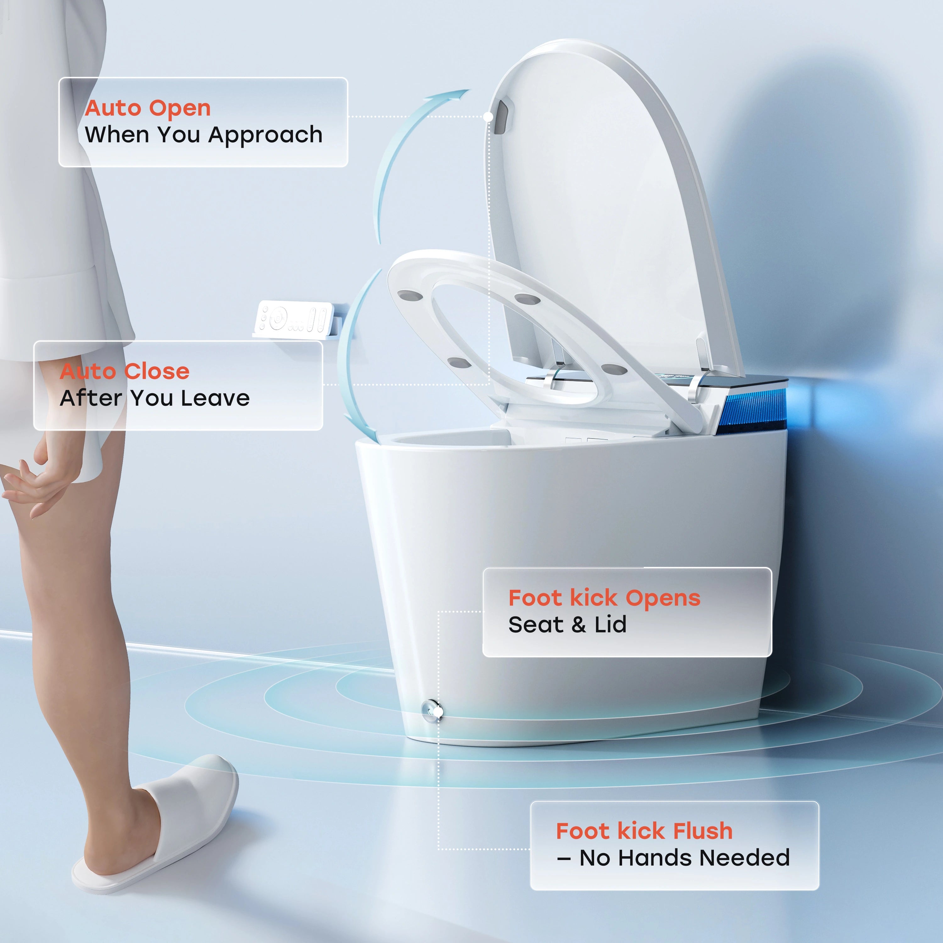 Smart Toilet with Flush Tank and ADA Compliance for 12 Inch Rough In Model T38P