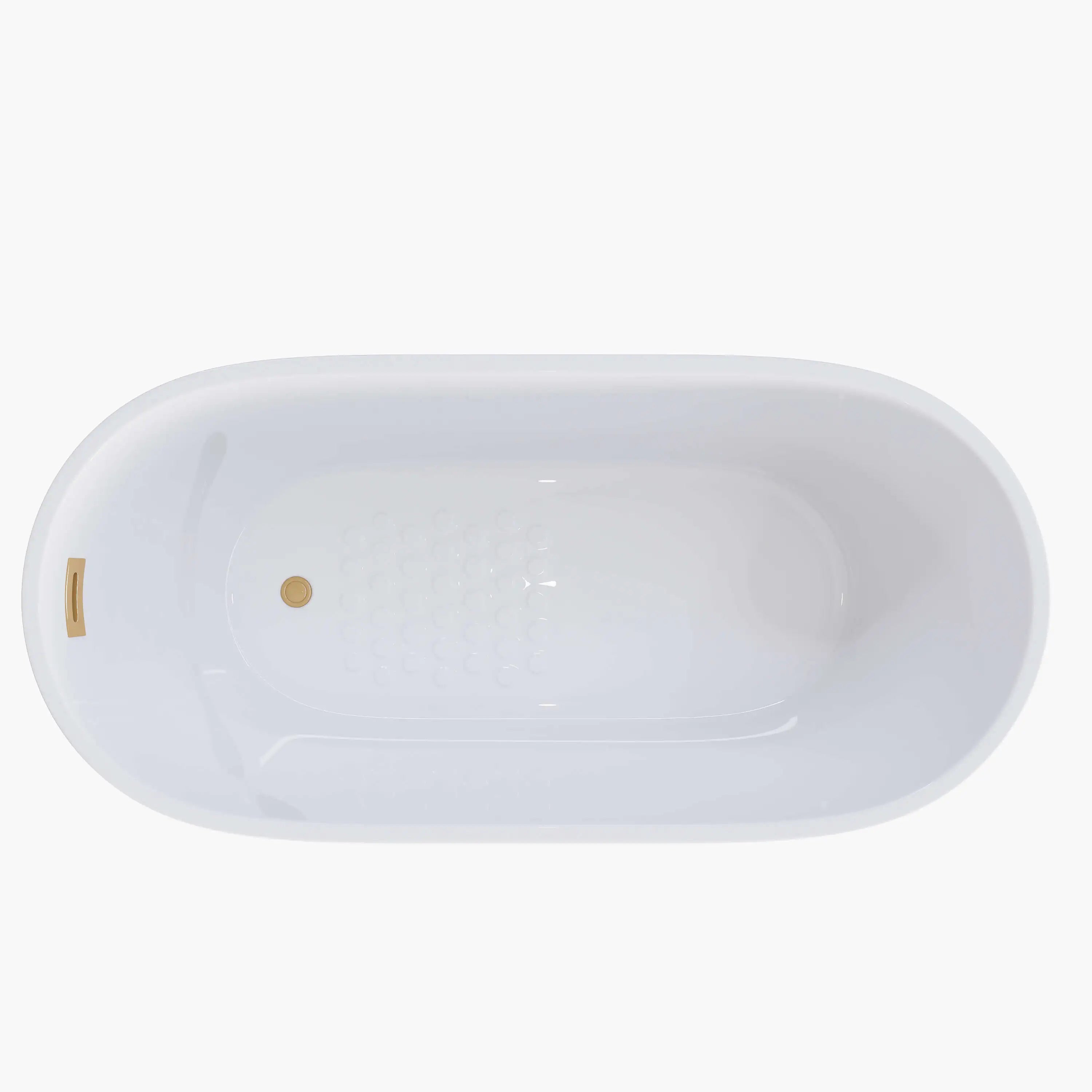 HOROW 59 Inch Acrylic Free Standing Bathtub Deep Soaking Bathtub Model TU59-SG