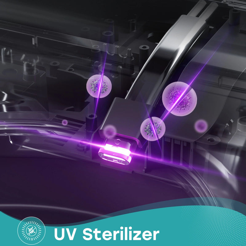 black smart toilet UV sterilization system