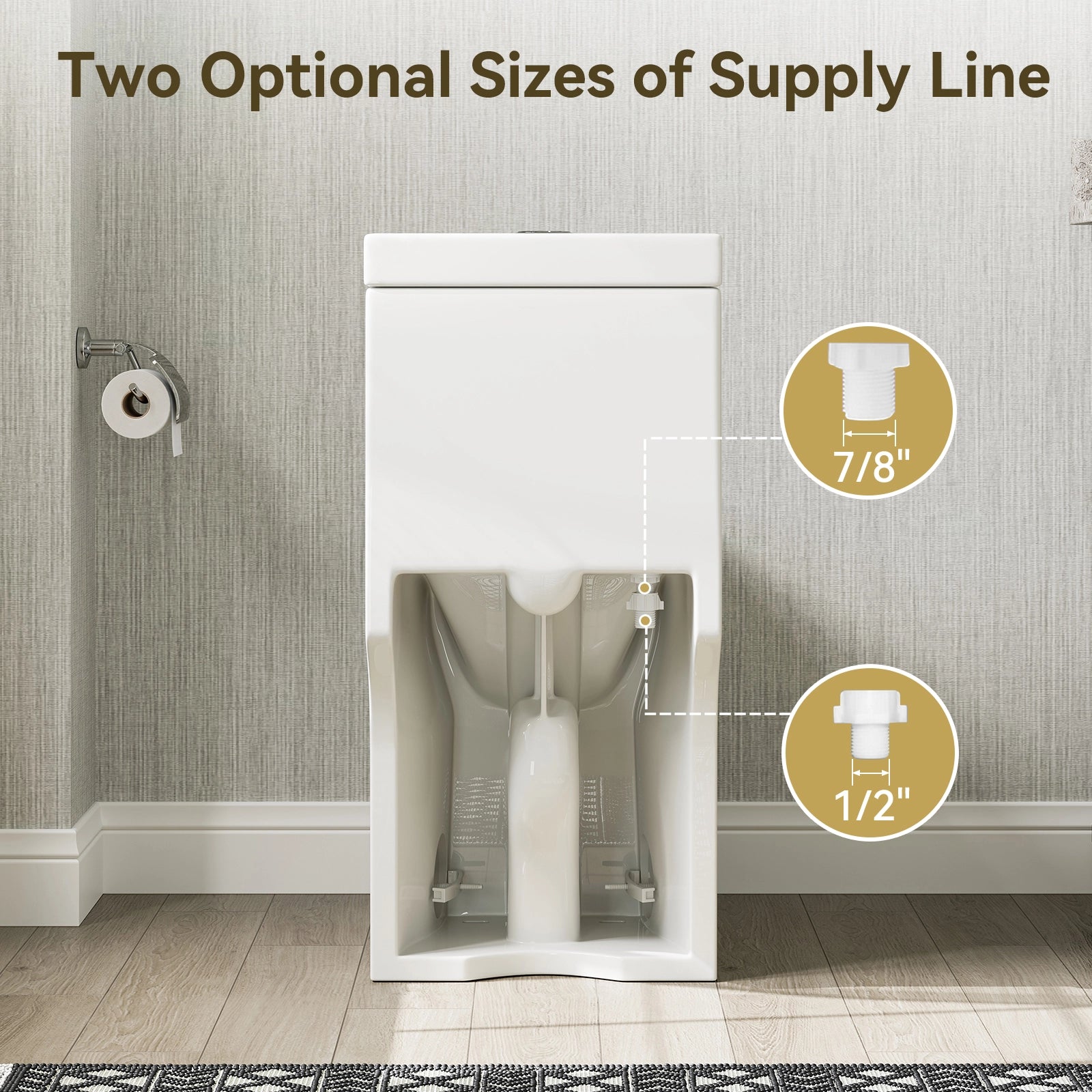 HOROW Small Toilet 1.28 GPF 10 Inch Rough In Toilet Model 8733-10