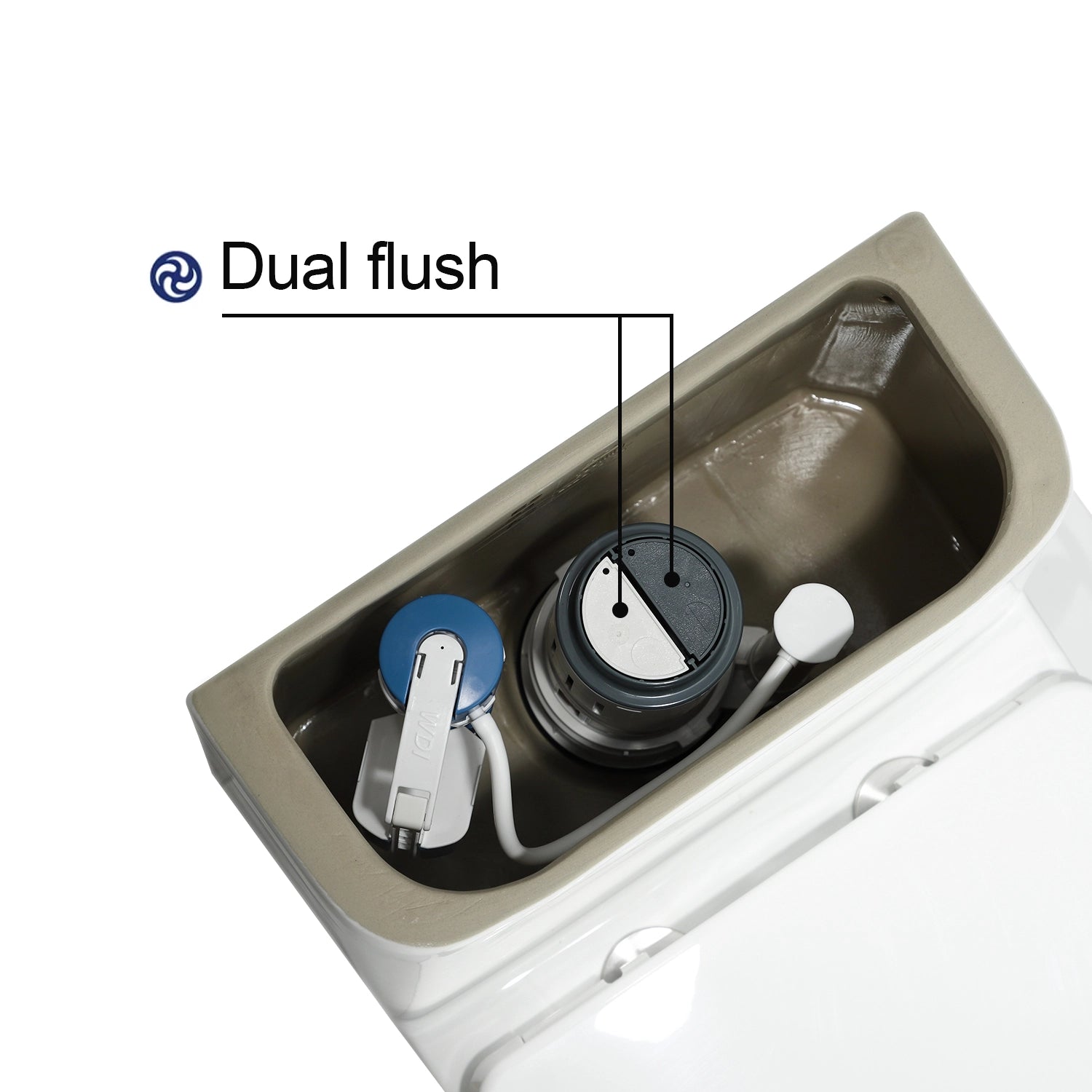 HOROW 12 Inch Rough In Toilet Dual Flush Elongated One Piece Toilet Model T0337W