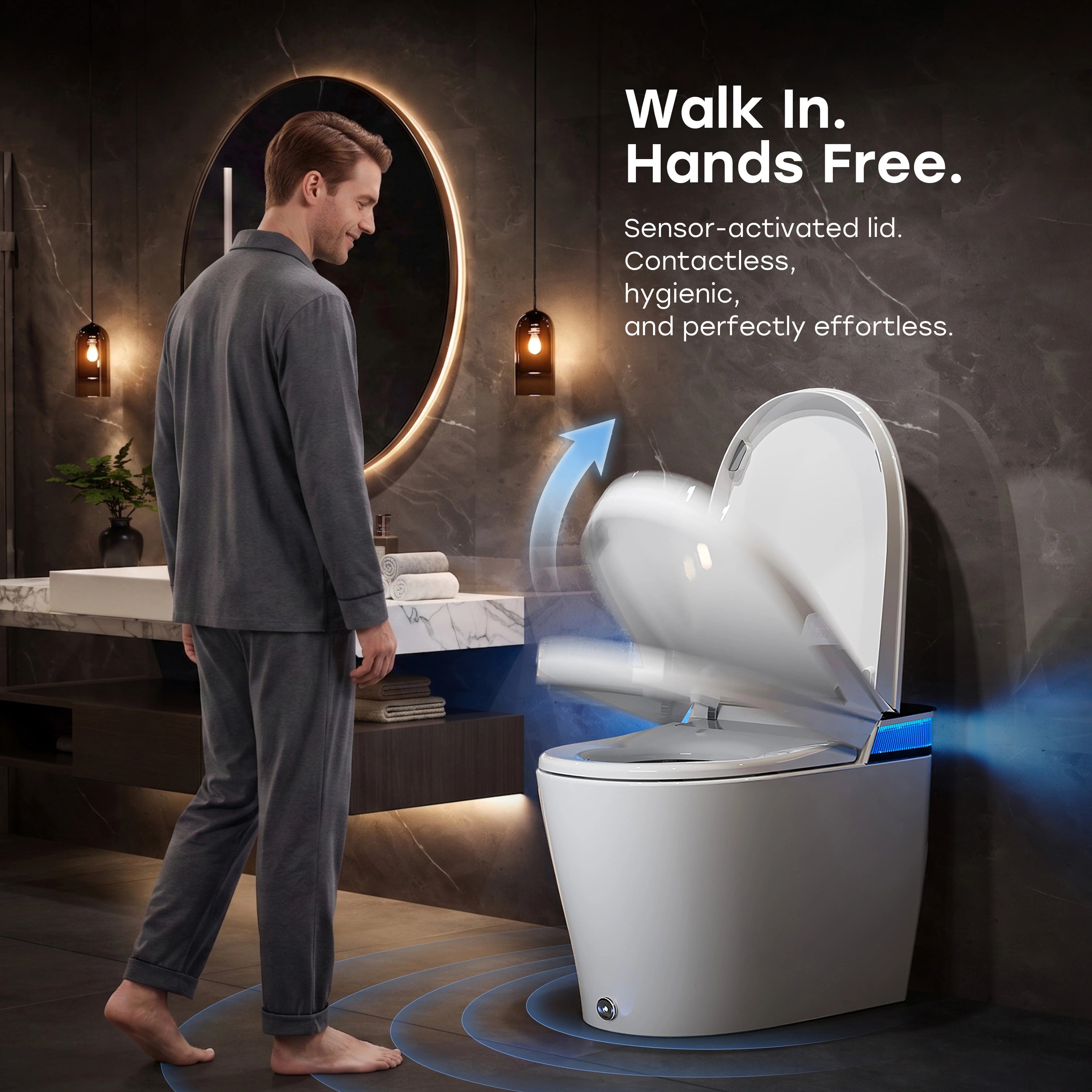 HOROW T38 Smart Toilet with Built-In Tank, Bidet & Mood Light