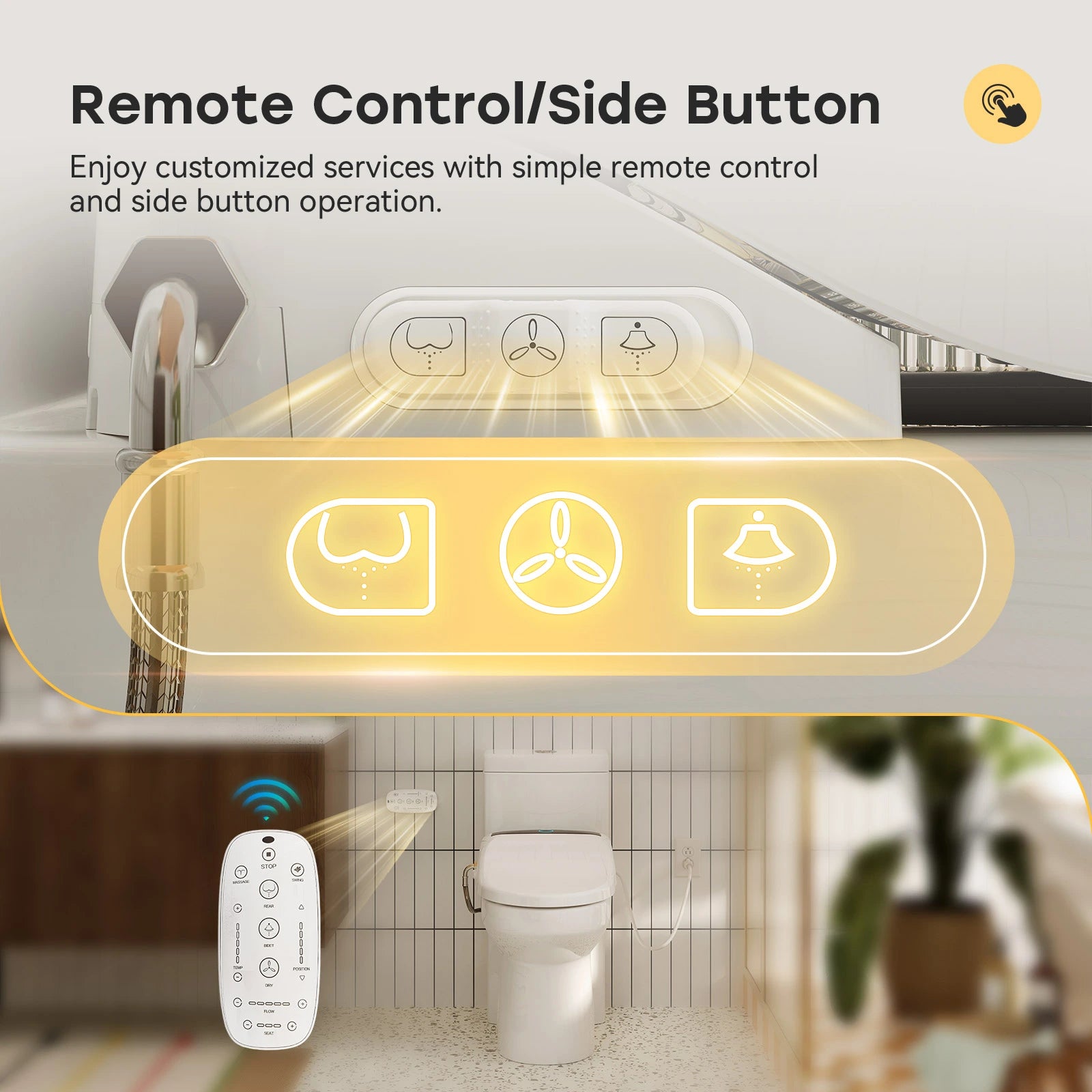 HOROW Bidet Toilet Seat With Heated Seat Dryer bidet Model B0503