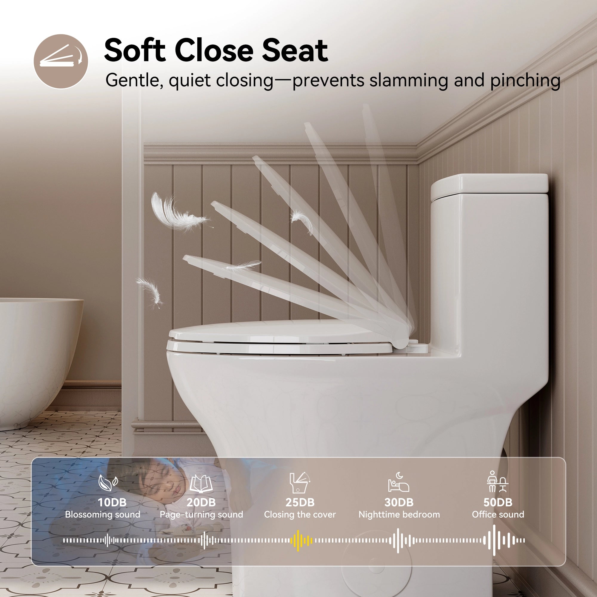 HOROW HR-T0357W One-Piece Toilet – 19" ADA Chair Height Dual Flush
