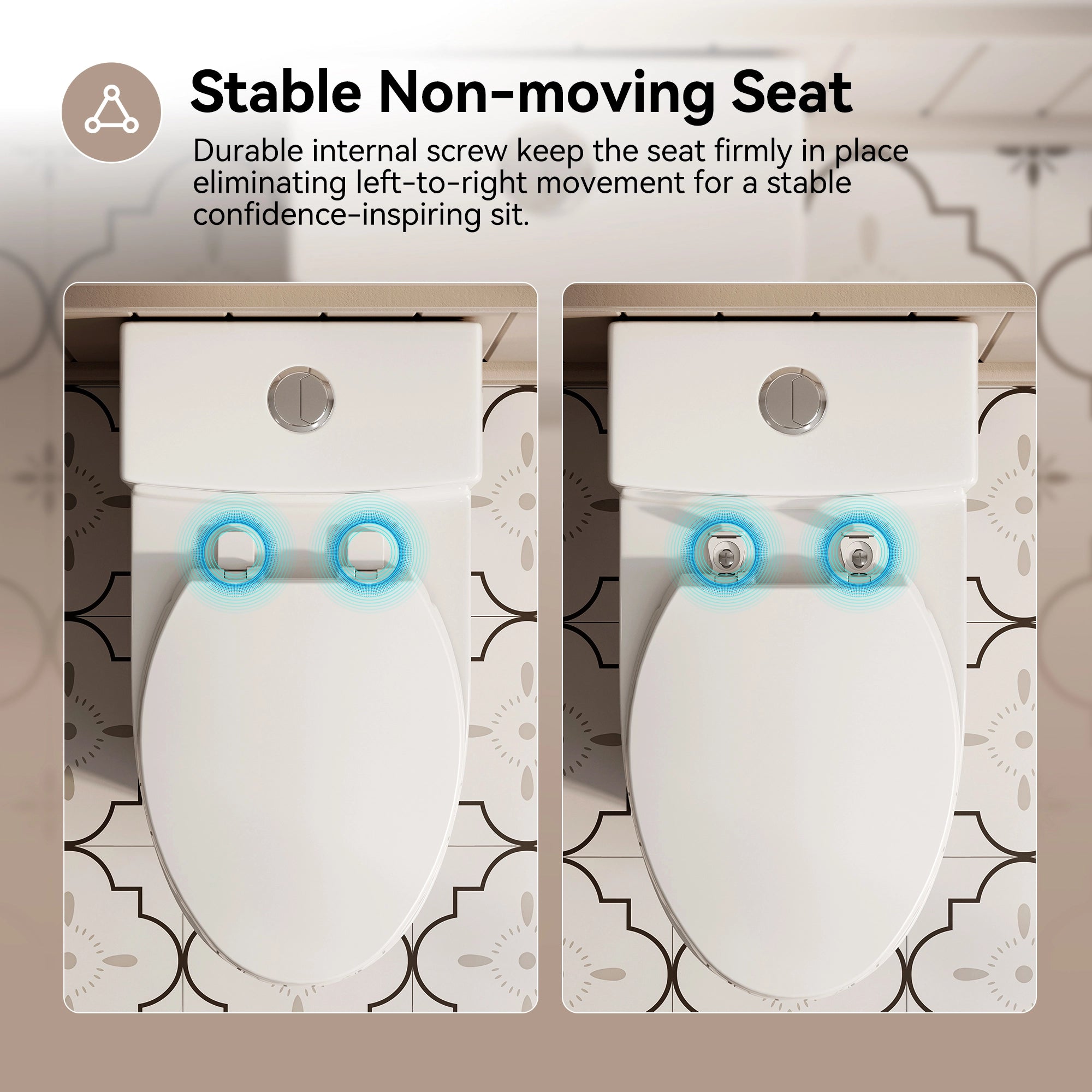 HOROW HR-T0357W One-Piece Toilet – 19" ADA Chair Height Dual Flush