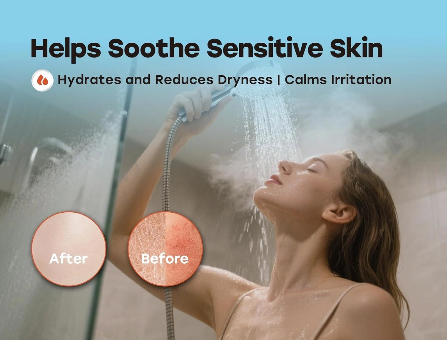Filtered Shower Head with Handheld – High Pressure Spray Model HS01