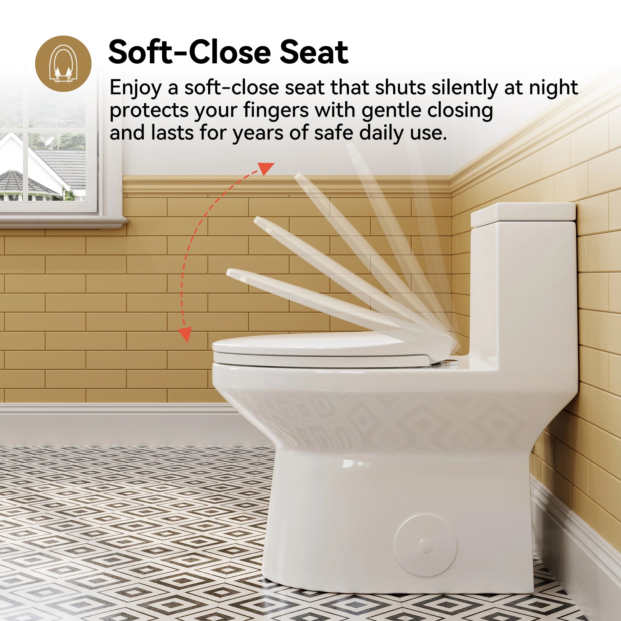 HOROW HWMT-138-10 One-Piece Toilet – ADA Dual Flush 10" Rough-In