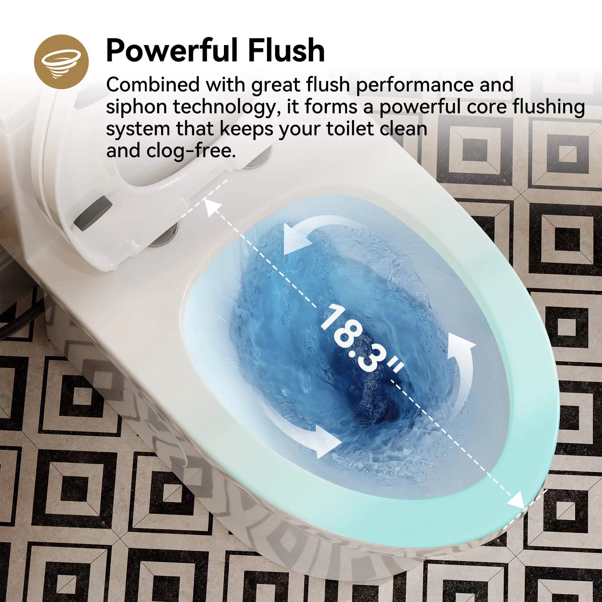 HOROW HWMT-138-10 One-Piece Toilet – ADA Dual Flush 10" Rough-In
