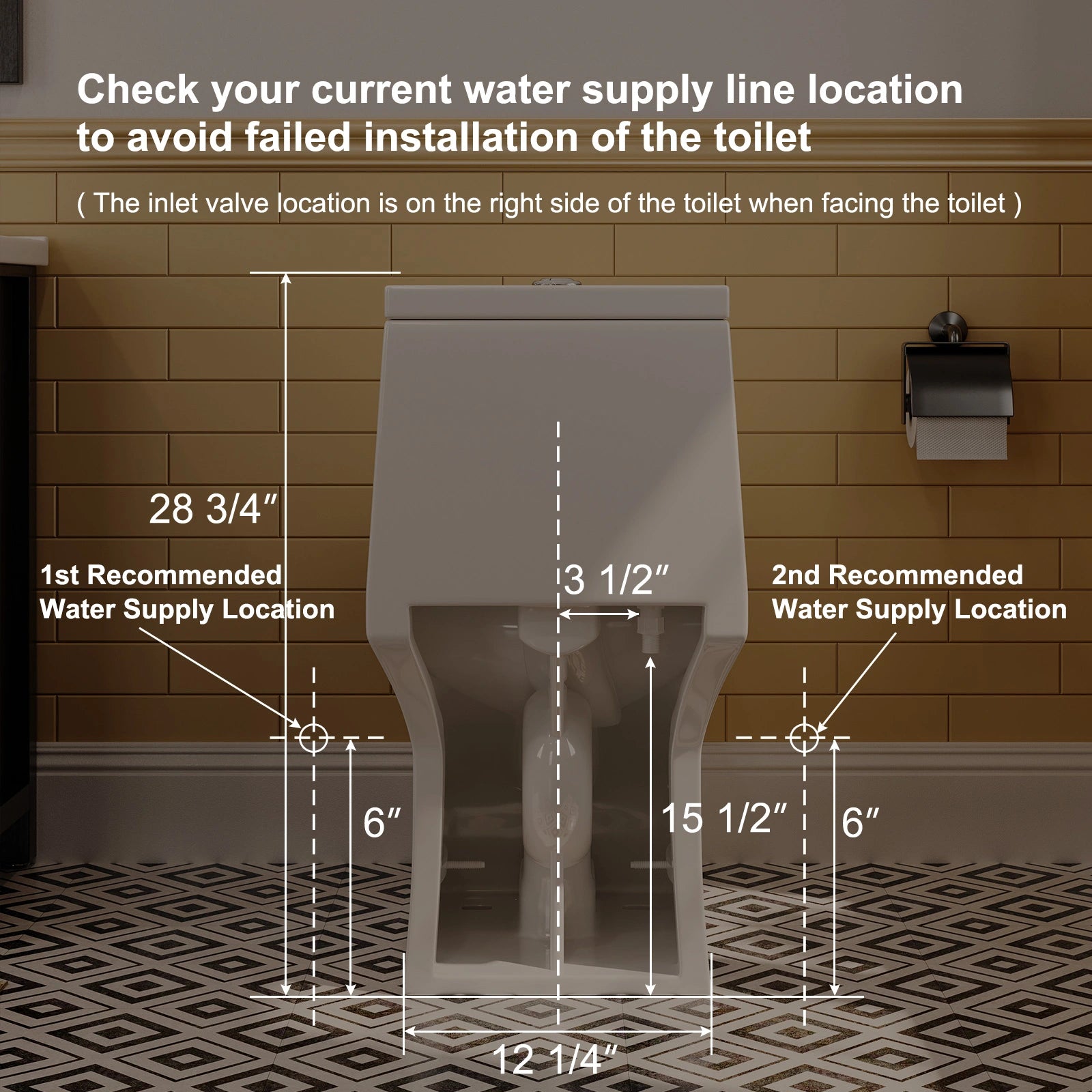 HOROW HWMT-138-10 One-Piece Toilet – ADA Dual Flush 10" Rough-In
