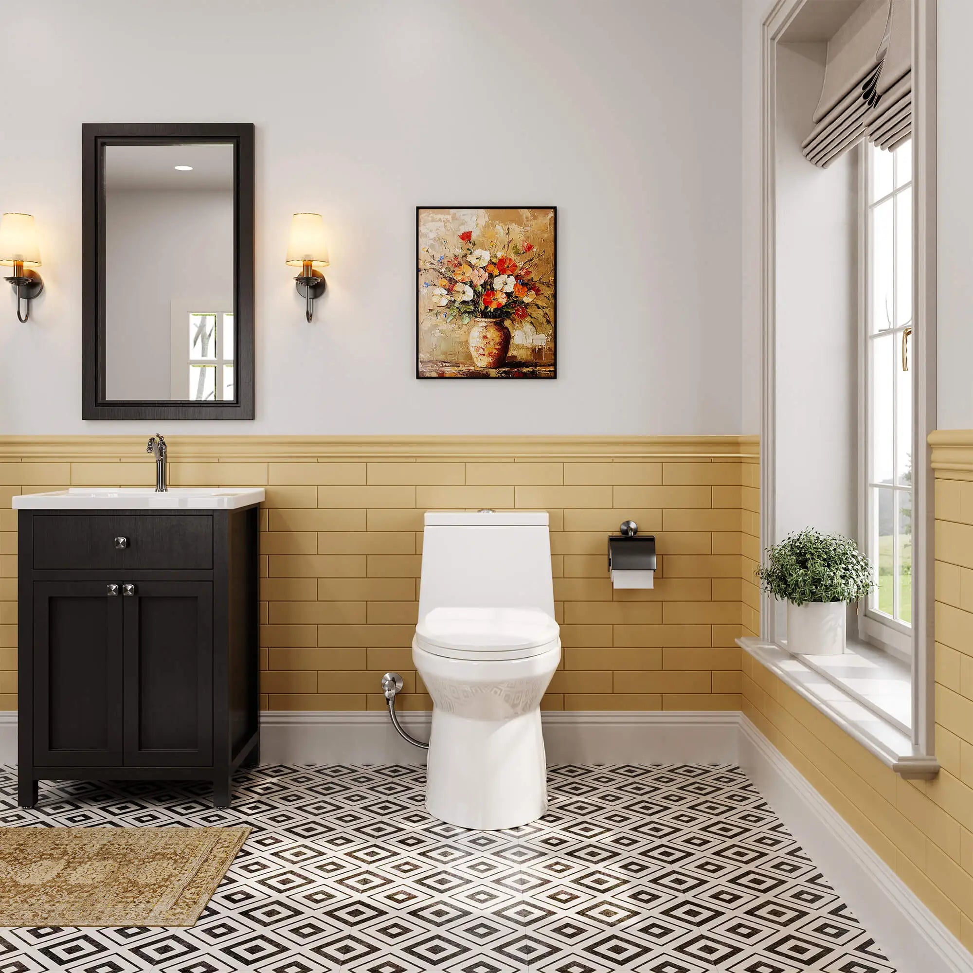 HOROW HWMT-138-10 One-Piece Toilet – ADA Dual Flush 10" Rough-In
