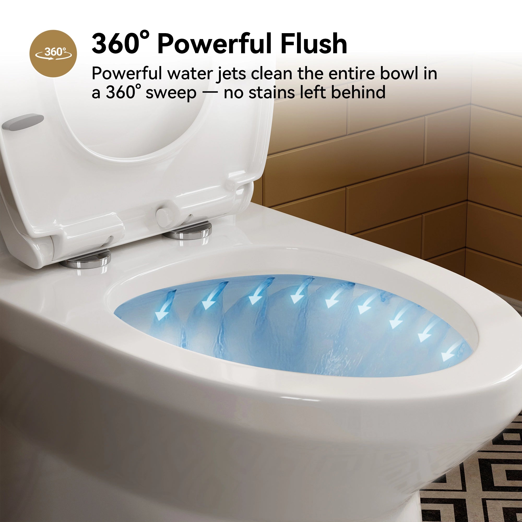 HOROW HWMT-138-10 One-Piece Toilet – ADA Dual Flush 10" Rough-In