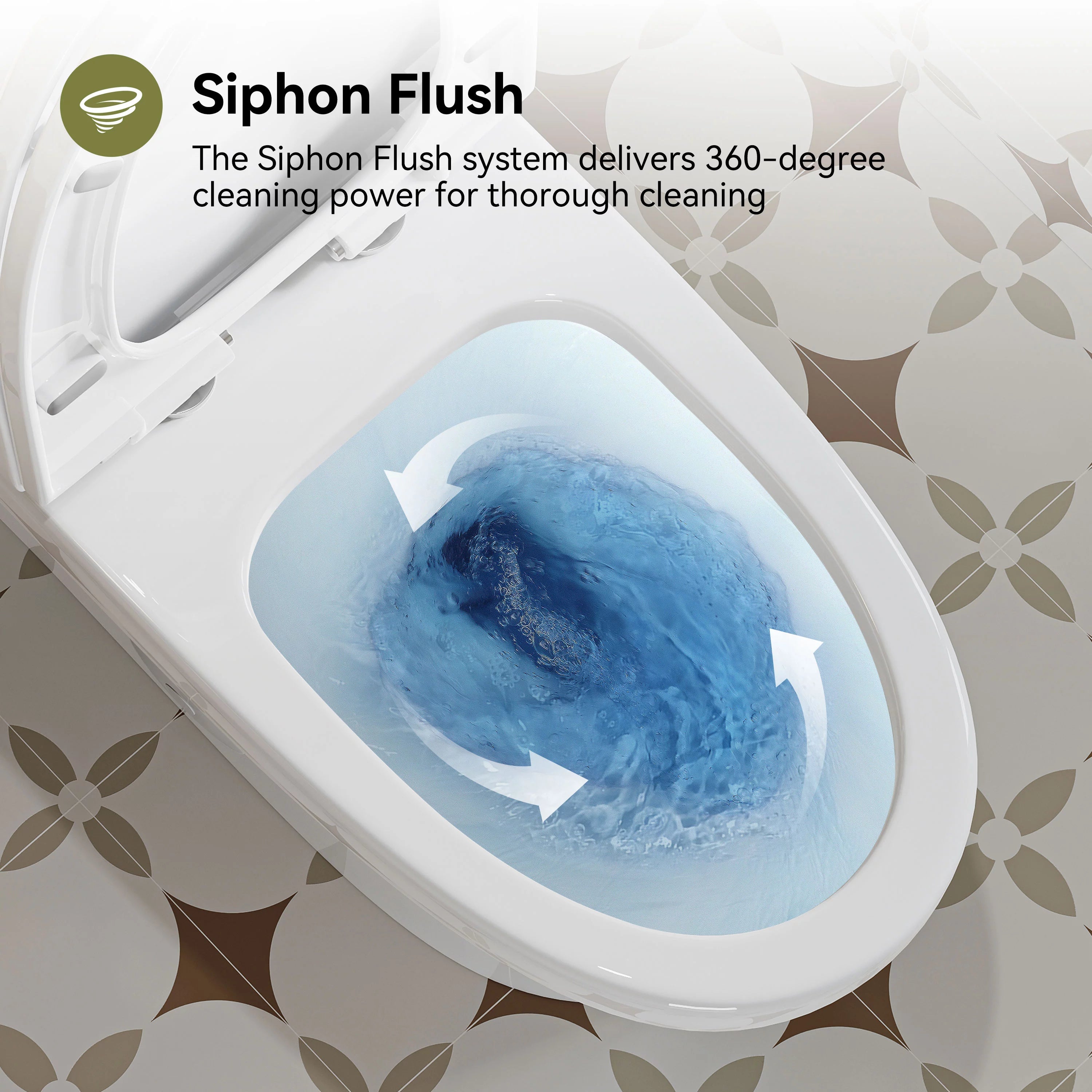 HOROW 76D-10 One-Piece Toilet – 10 Inch Rough-In with Dual Flush