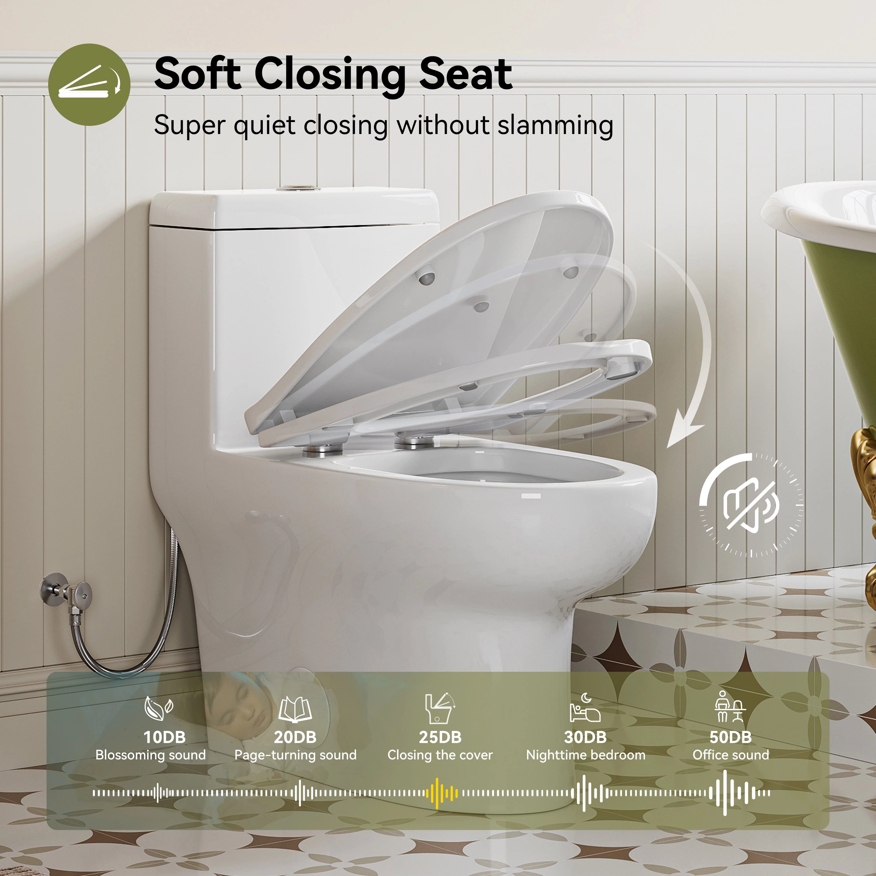 HOROW 76D-10 One-Piece Toilet – 10 Inch Rough-In with Dual Flush