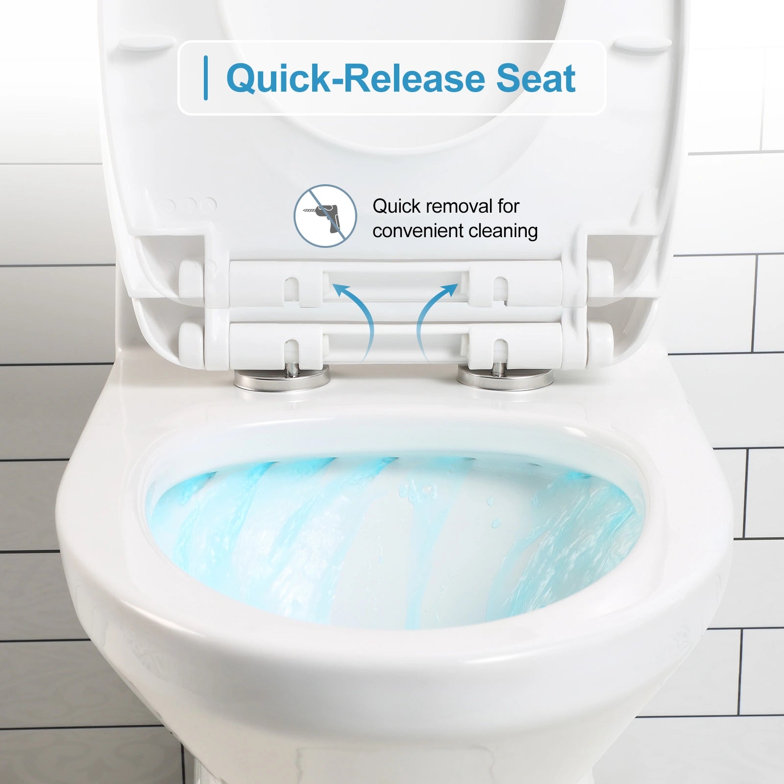 HOROW Best Floor Mounted Elongated Seat One Piece Toilet Model HWMT138