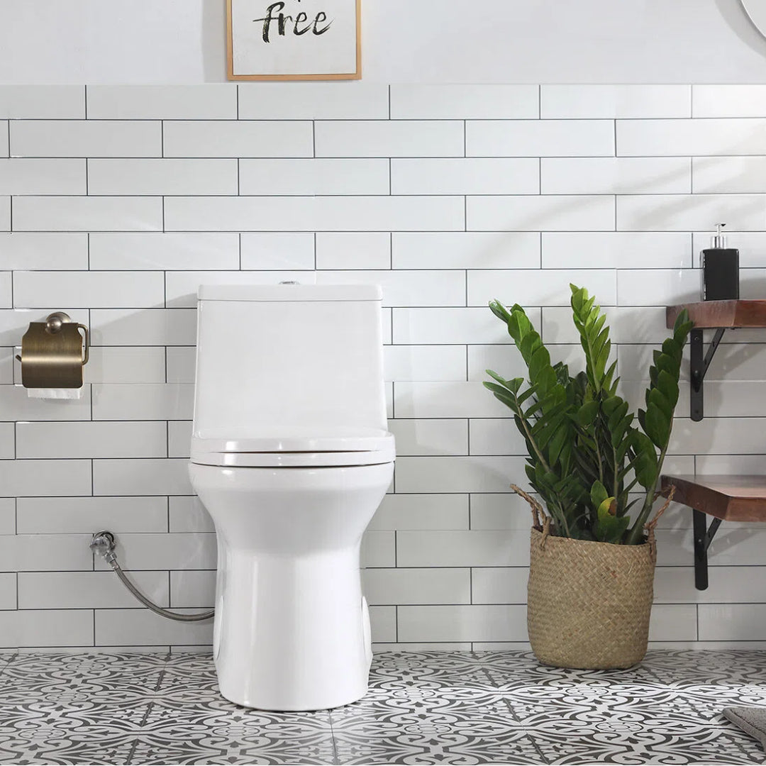 HOROW Best Floor Mounted Elongated Seat One Piece Toilet Model HWMT138