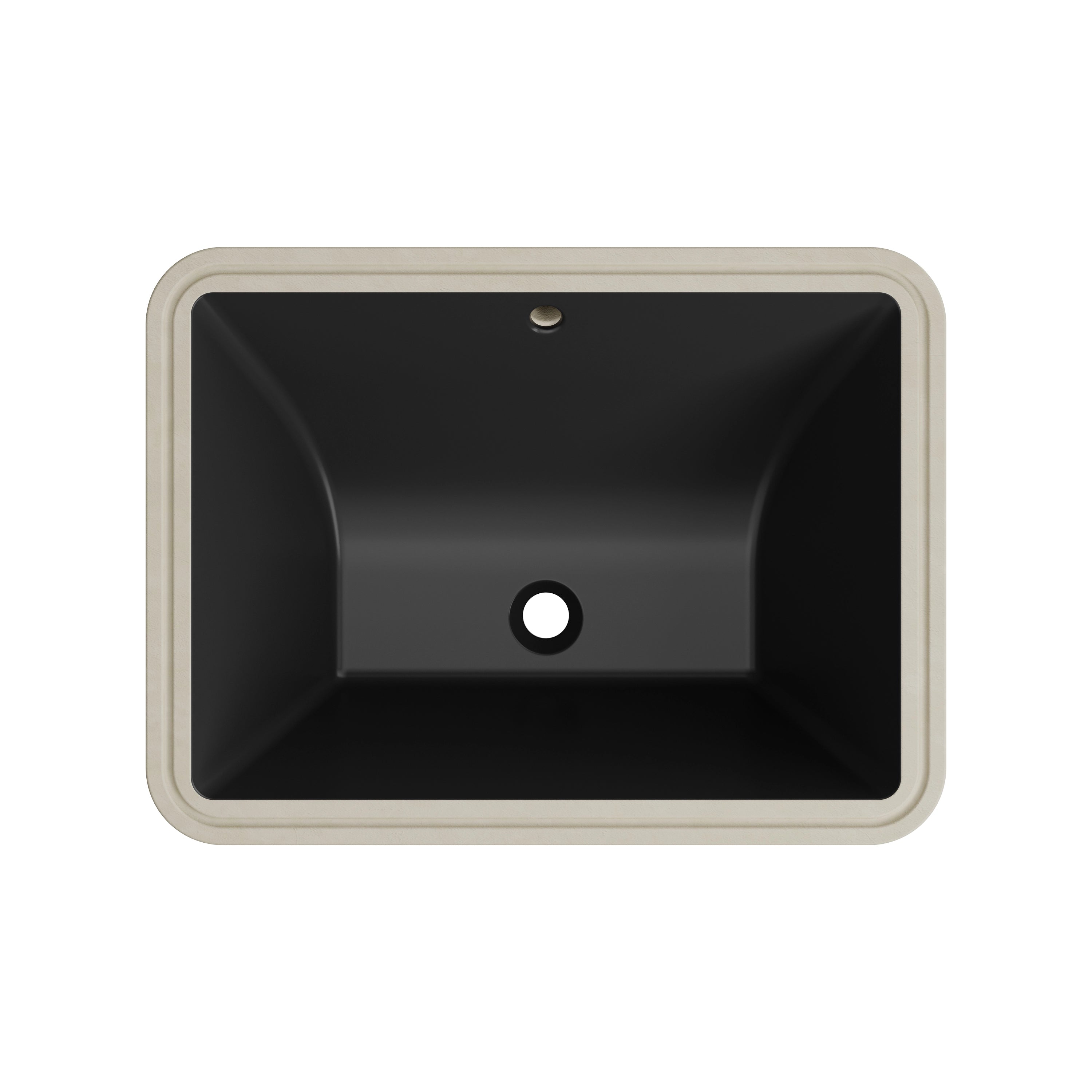 Black Undermount Rectangle Bathroom Sink with Overflow – HWTP-S5138D-B