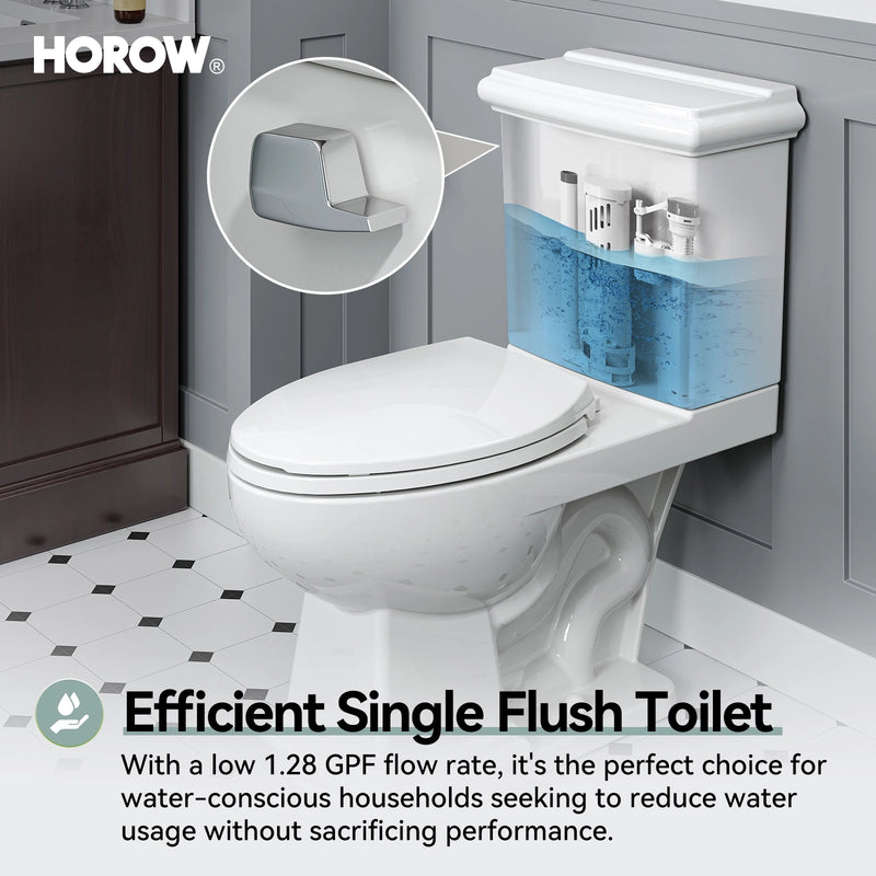 Dual flush and single flush toilet